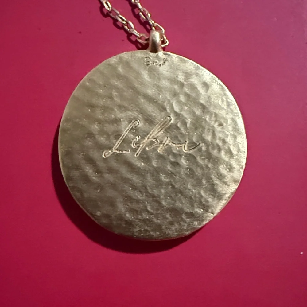NWOT Satya Gold Libra Coin Necklace